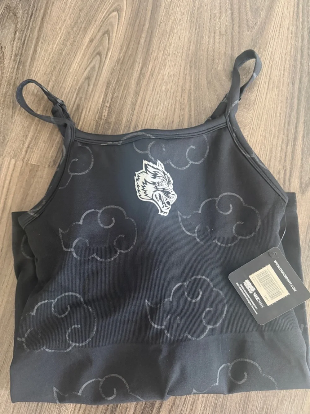 Darc Sport She Romper Naruto Collab Wolves Bodysuit Shapewear Black Clouds - Picture 5 of 7